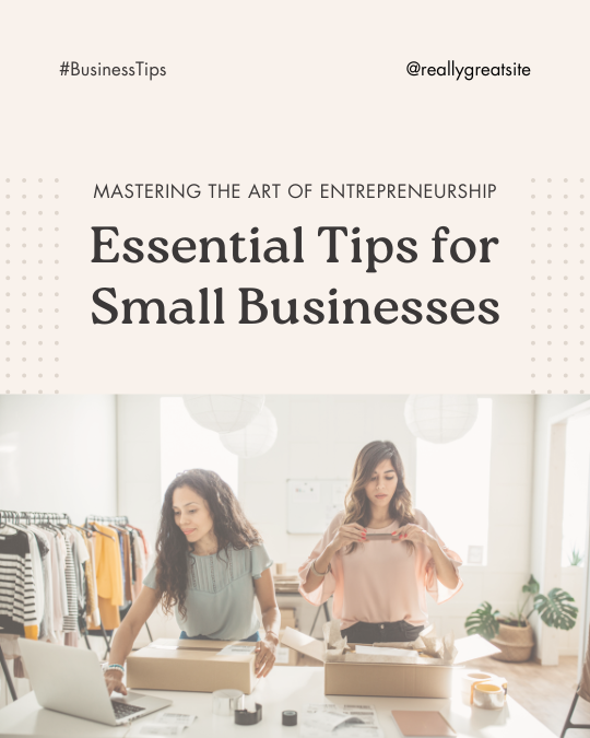 Cream Organic Small Business Tips Carousel Instagram Post — A set of Canva templates for Instagram carousel posts, designed for small business owners sharing organic tips. The crea