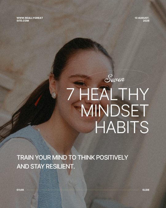 Neutral Modern Mindset Motivation Instagram Post — A set of Canva templates for Instagram posts, designed for coaches or creators sharing mindset motivation content with a