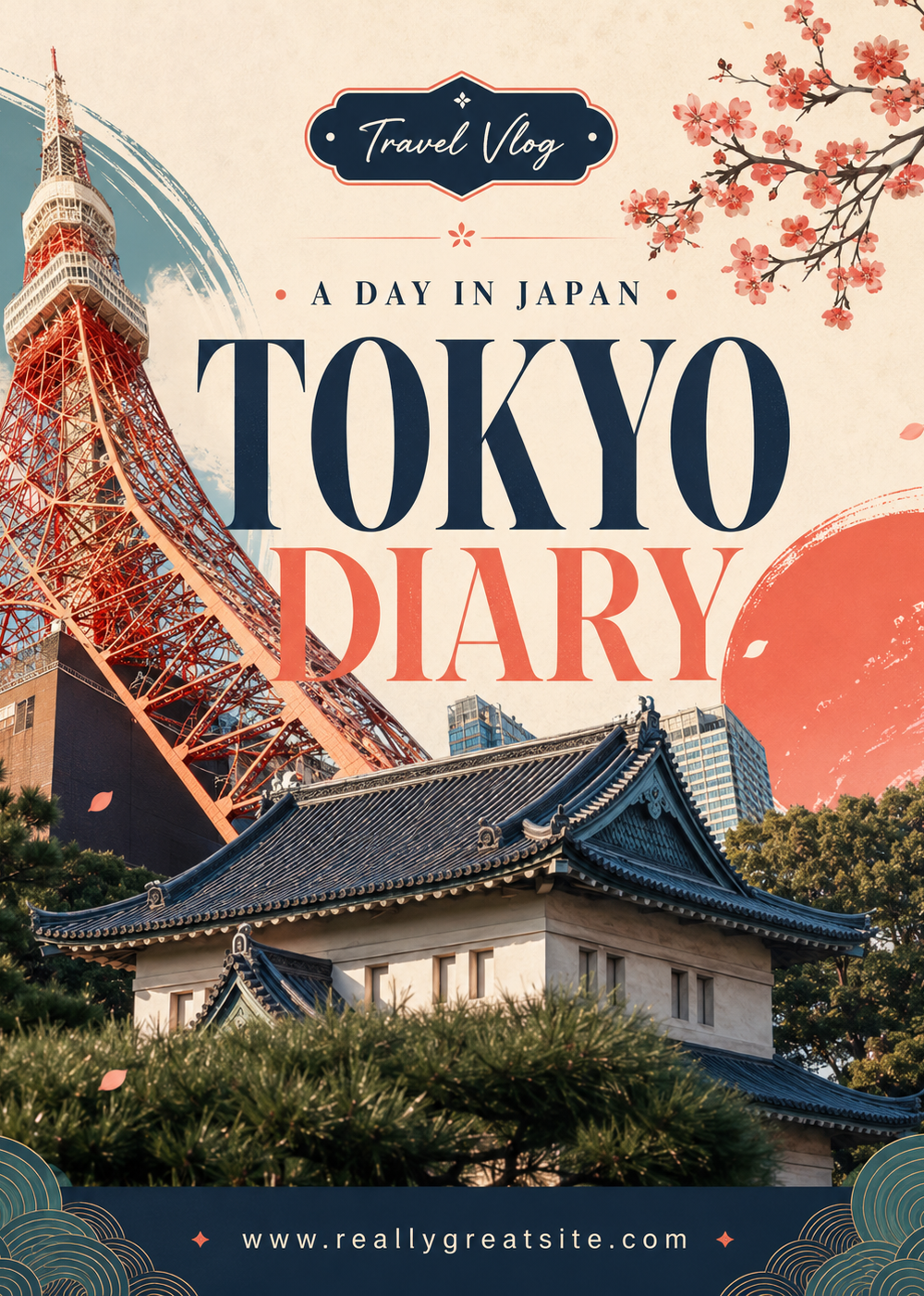 Blue and White Simple Tokyo Travel Instagram Post — A set of Canva templates for creating Instagram posts about Tokyo travel, featuring a clean blue and white aesthetic. Id