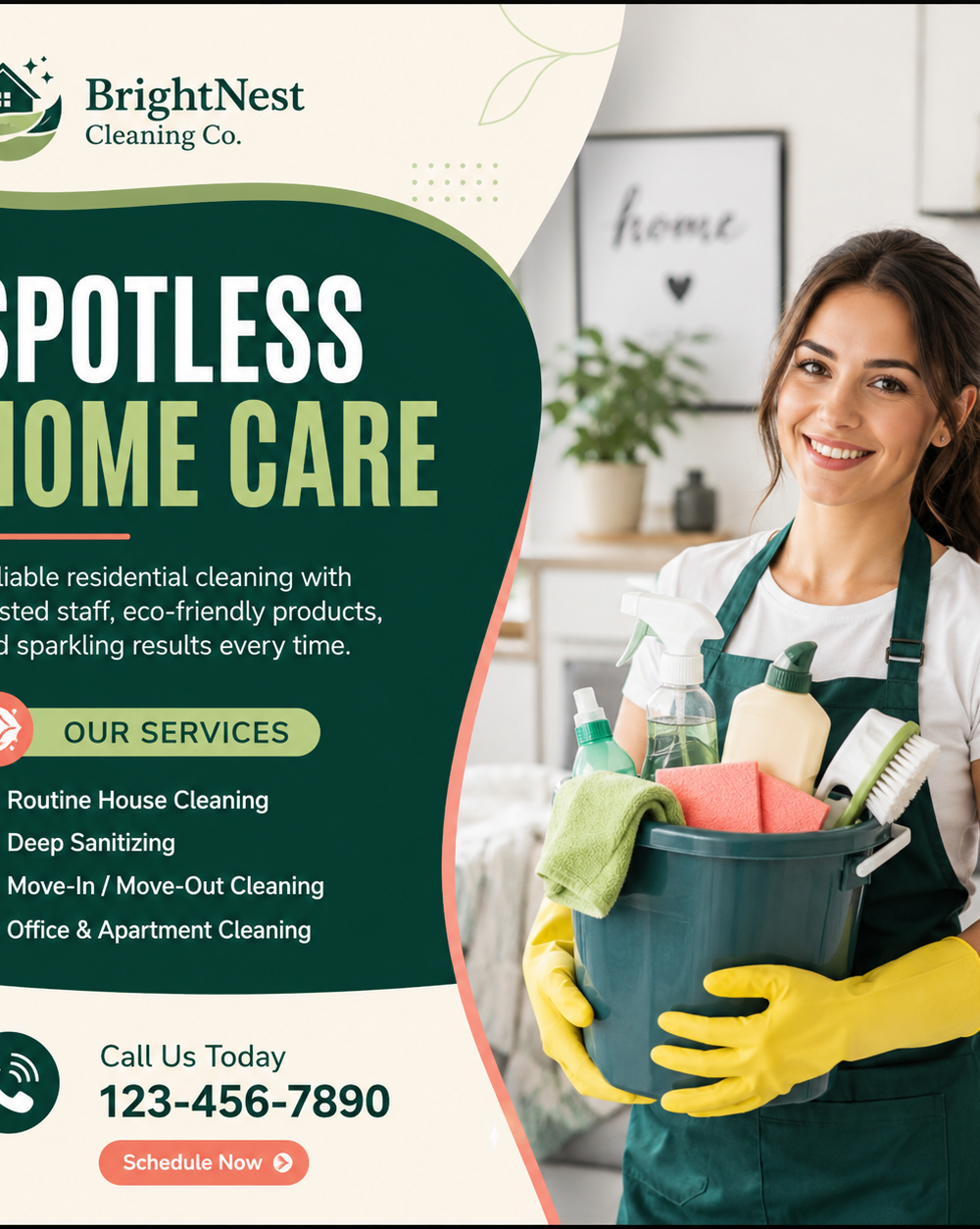Blue And Yellow Modern Cleaning Service Instagram Post — A set of Instagram post templates for cleaning services, featuring a blue and yellow modern design. Ideal for businesses