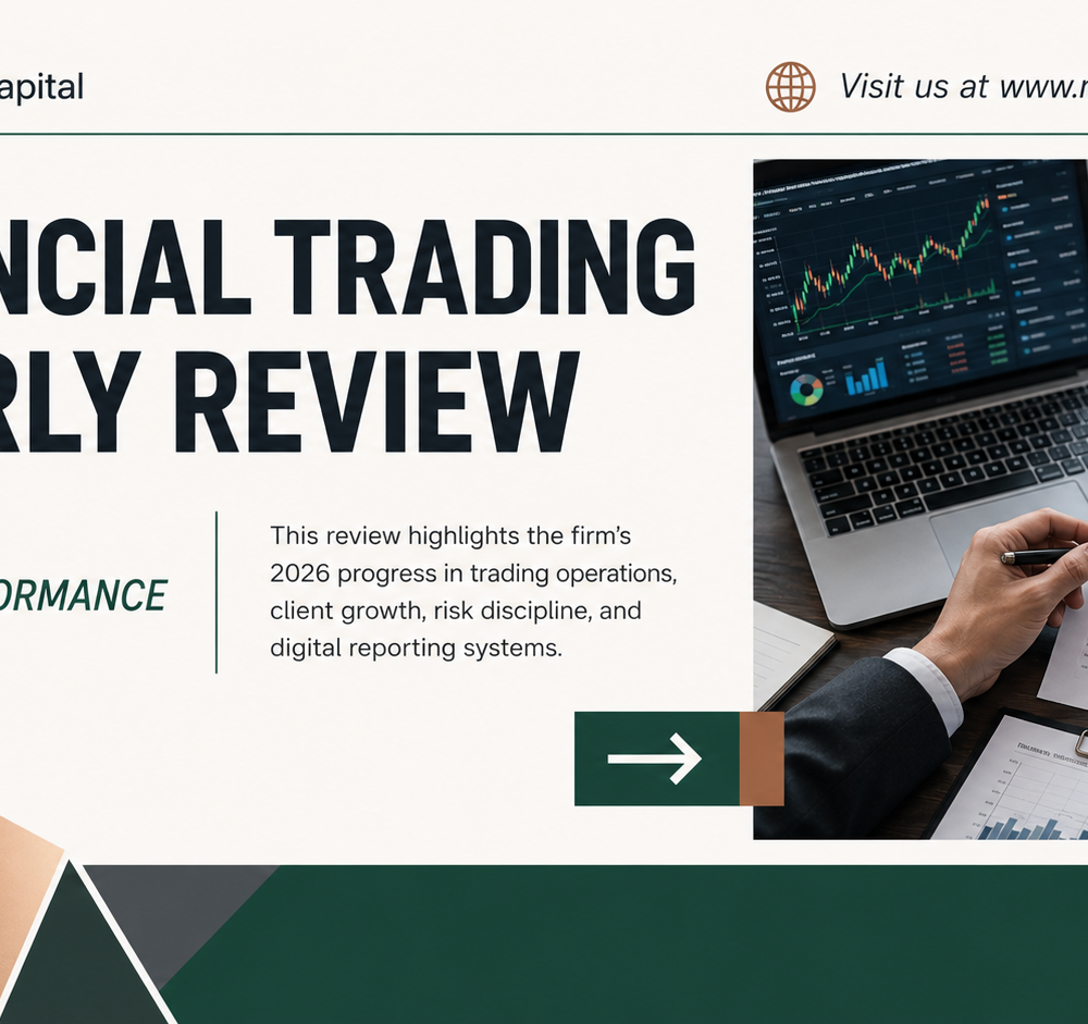 Blue White and Orange Modern Trading Company Annual Report Presentation — A Canva template pack for creating a modern annual report presentation for a trading company, featuring a blue, white, a