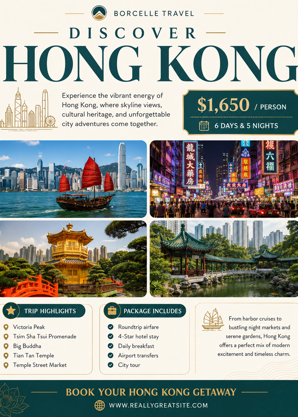 Ivory Red Bold Rounded Travel Package Promotion Flyer — A Canva template pack for travel businesses, featuring an ivory and red bold rounded flyer design to promote travel pack